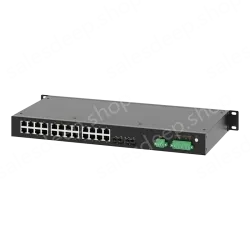 2 Ports 100M F(x) + 24 Ports 10/100M T(x) Rack-mount Unmanaged Industrial Ethernet Switch